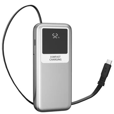 Leotec Power Bank 10000mAh 35W Plata y Gris LEPOW35W10S Leotec Power Bank 10000mAh 35W Plata y Gris LEPOW35W10S